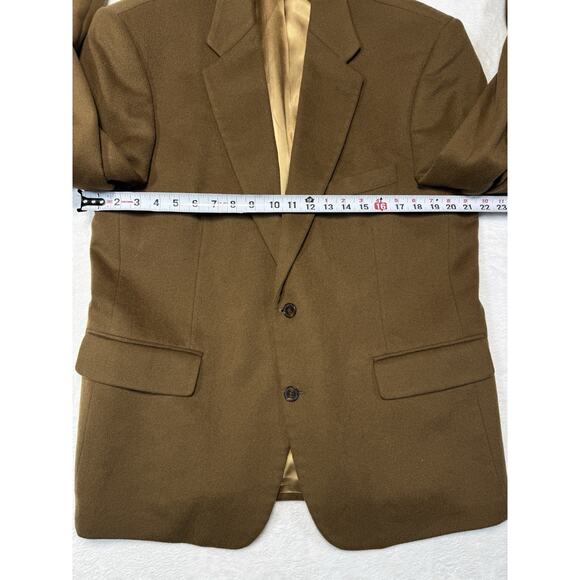 HASPEL Mens Blazer Jacket Sport Coat 100% Cashmere Camel Size 44R Satin Lined - Picture 5 of 7
